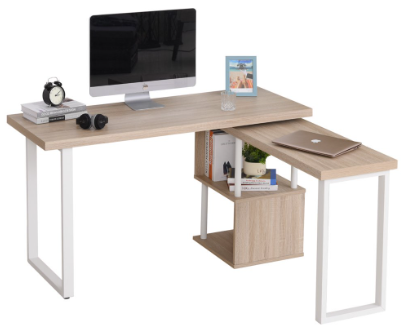  HomCom Modern L-Shaped Corner Desk